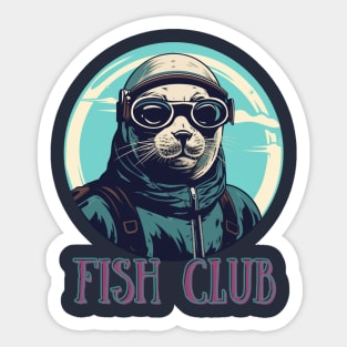 Seal Fish Club Sticker